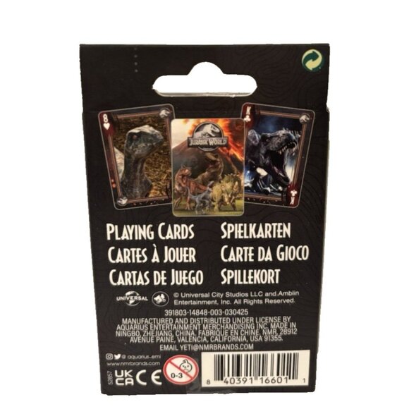 Jurassic Park Playing Cards Deck Collectible Movie Theme New Gift for Fans NEW - Picture 3 of 4